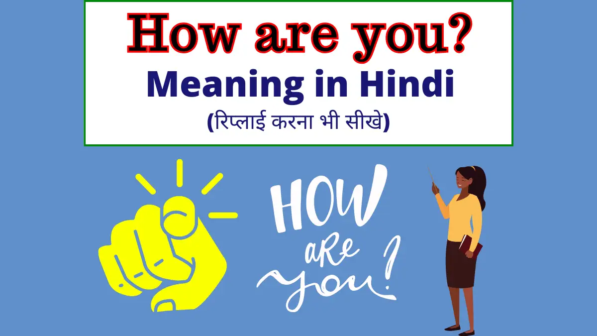 how are you meaning in Hindi